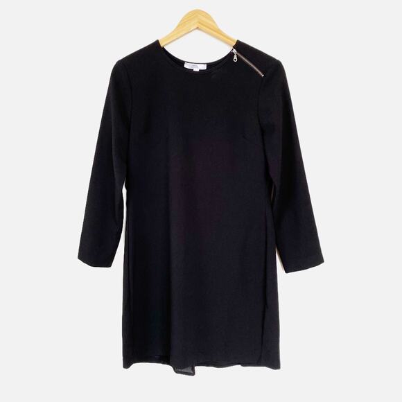 NWT DREW Pleated Back Shift Dress Black Small - Picture 1 of 7
